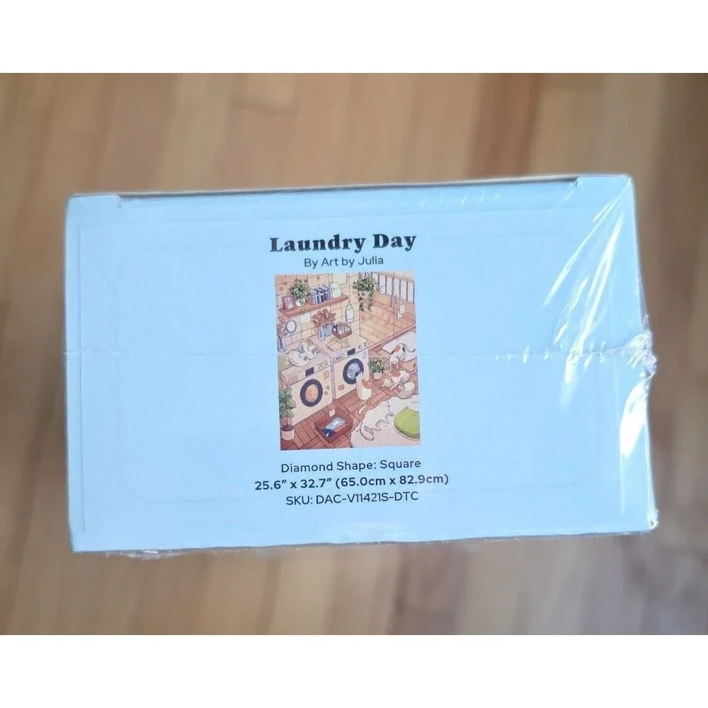 Laundry Day by Art by Julia ~ Diamond Art Club DAC ~ Cats ~ Ducks ~ Sealed